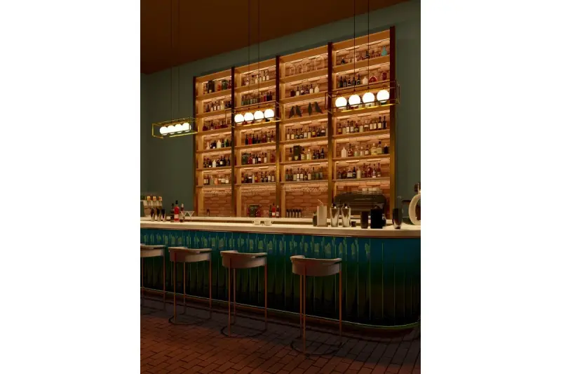 Decor Avelin Lampe à suspension avec cadre rectangulaire doré largeur 80 cm 2287