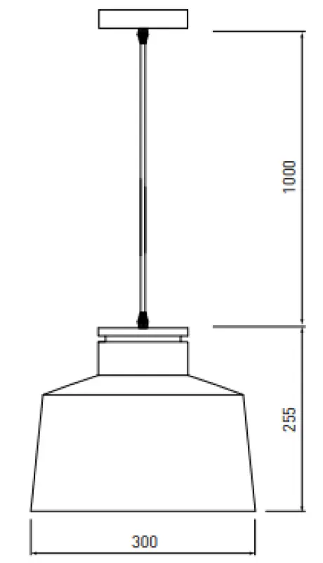 Decor Margus Lampe à suspension en métal noir mat avec ajout de bois 2911
