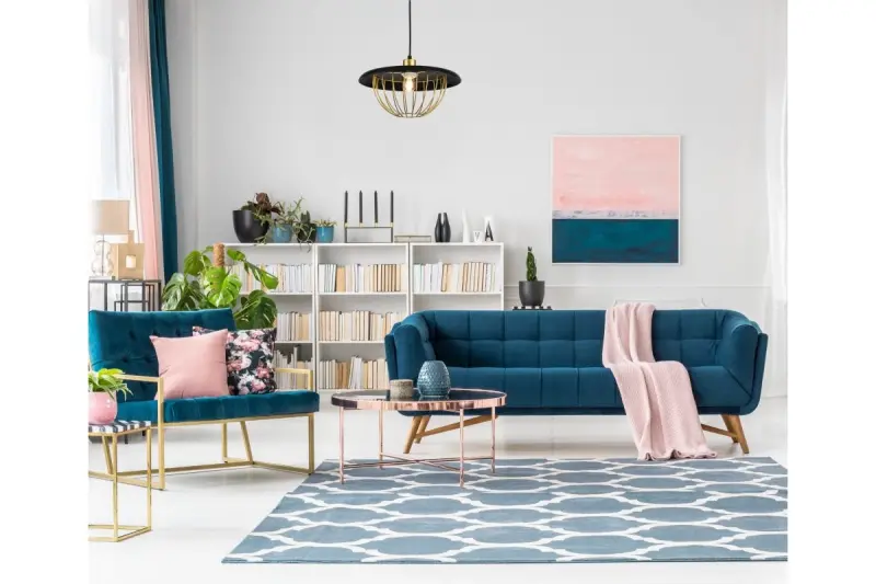 Decor Tulip Lampe à suspension moderne avec bord en métal noir et cage filaire dorée 3444