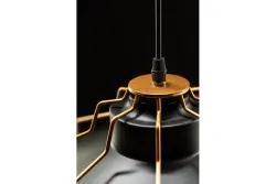 Decor Goa Lampe à suspension noire avec cadre doré décoratif 3512