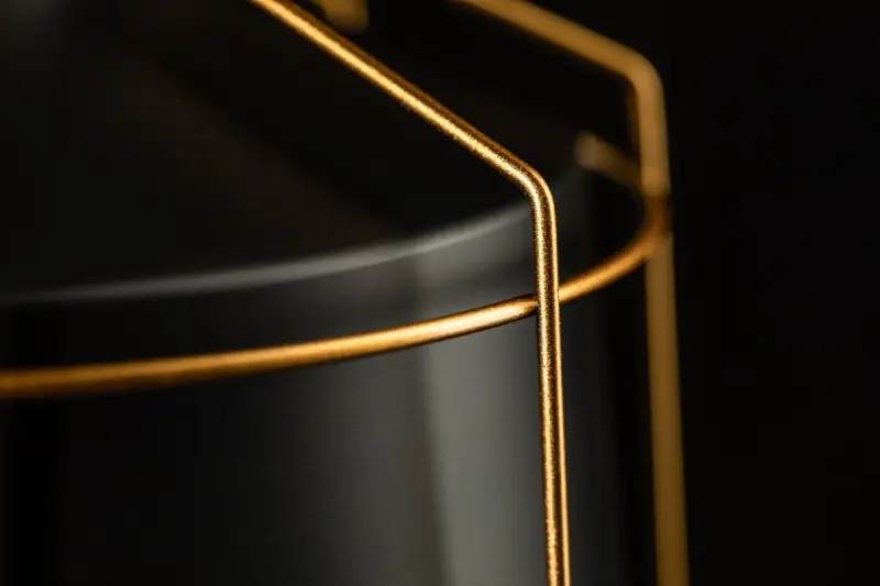 Decor Goa Lampe à suspension noire avec cadre doré décoratif 3512