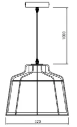 Decor Goa Lampe à suspension verte avec cadre doré décoratif 3499
