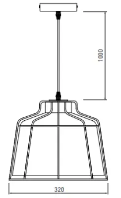 Decor Goa Lampe à suspension Rouge avec cadre doré décoratif 3536