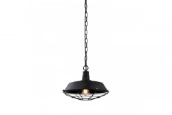 Décor Lars noir lampe à suspension avec grille industrielle noire diamètre 36 cm 2295