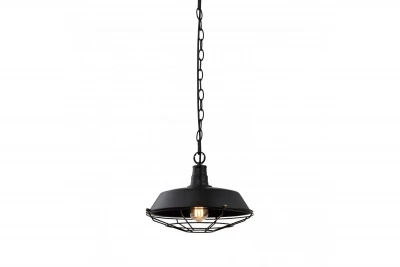 Décor Lars noir lampe à suspension avec grille industrielle noire diamètre 36 cm 2295