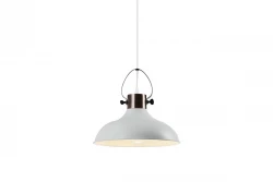 Decor Mees Lampe à suspension en métal blanc avec fixation de l'abat-jour de type lampe à pétrole 2332