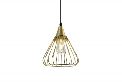 Decor Tess Lampe à suspension  filaire en métal doré en forme de cône 2516