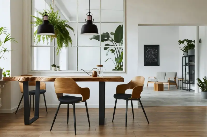 Décor Noor Lampe à suspension noire élégante avec élément en cuivre 2691