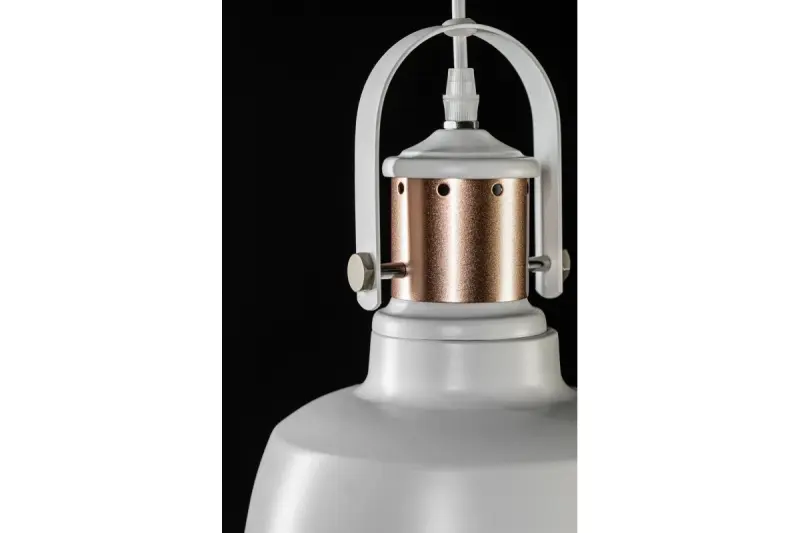 Décor Noor Lampe à suspension blanche élégante avec élément en cuivre 6934