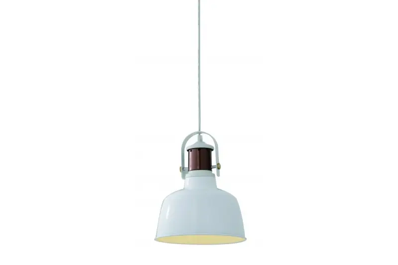 Décor Noor Lampe à suspension blanche élégante avec élément en cuivre 6934