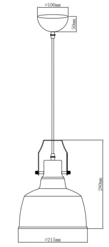Décor Monroe Lampe à suspension moderne noire et dorée 6958
