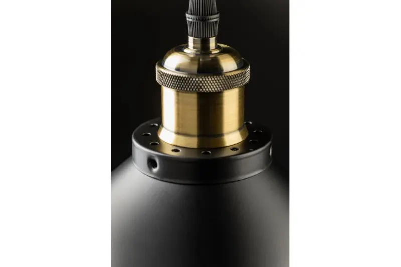 Decor Mani Lampe à suspension en métal Noir et Or diamètre 30 cm 4076