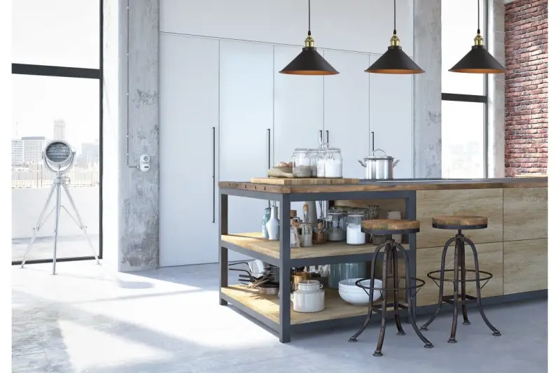 Decor Mani Lampe à suspension en métal Noir et Or diamètre 30 cm 4076