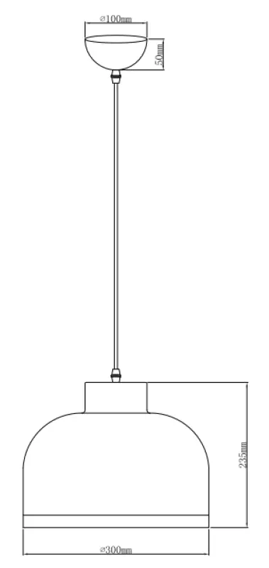 Décor Goldi Noir Or Lampe à suspension moderne diamètre 30 cm 4090