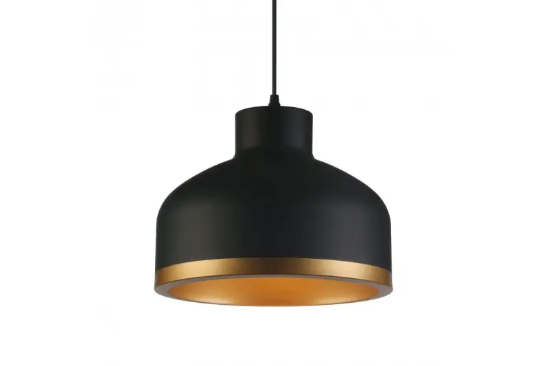 Décor Goldi Noir Or Lampe à suspension moderne diamètre 30 cm 4090