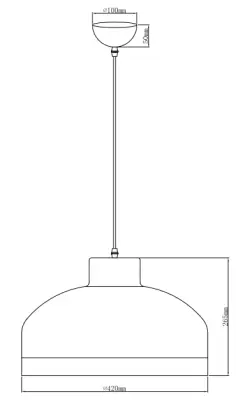 Décor Goldi Noir Or Lampe à suspension moderne diamètre 42 cm 4113