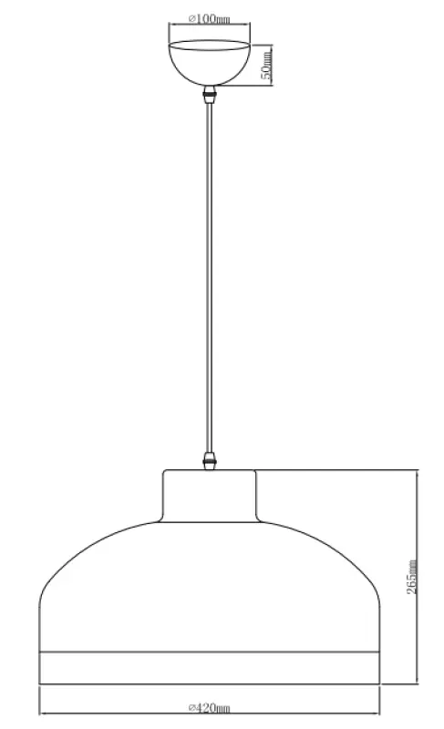 Décor Goldi Noir Or Lampe à suspension moderne diamètre 42 cm 4113