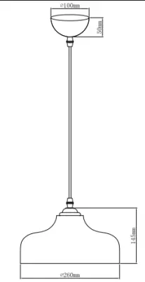 Décor Marite lampe à suspension classique verre teinté marron diamètre 26 cm 7108