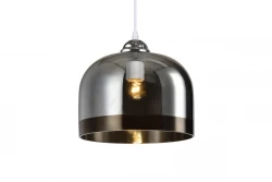 Décor Lati Lampe à suspension cylindrique noire verre diamètre 23,5 cm 7122