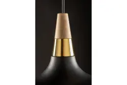 Decor Skandi Lampe à suspension moderne noire diamètre 35 cm 7382