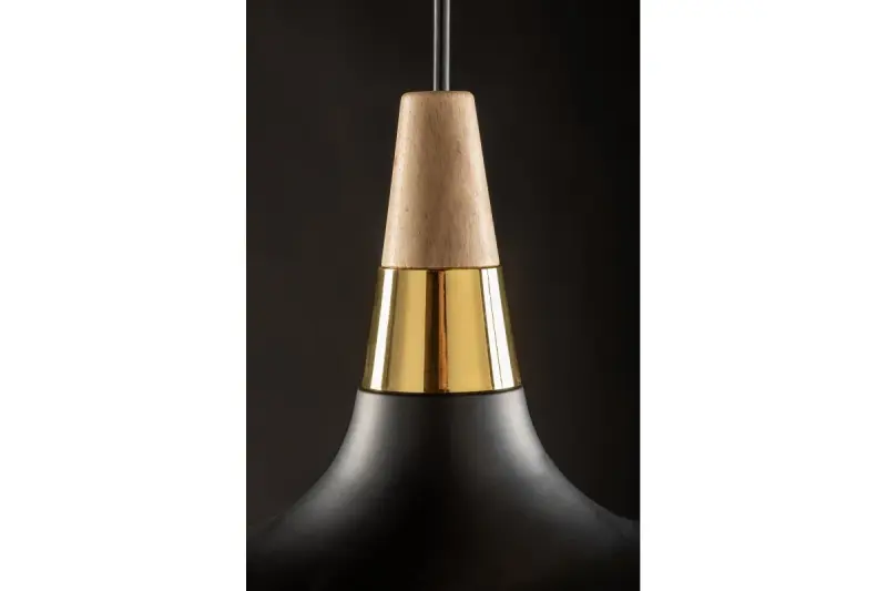 Decor Skandi Lampe à suspension moderne noire diamètre 35 cm 7382