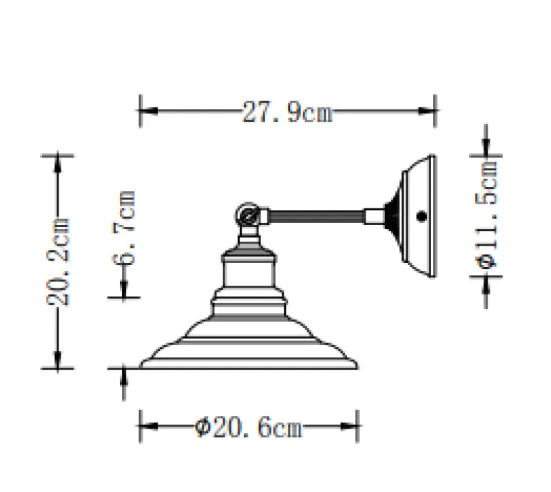 Decor Loret applique orientable anthracite diamètre 20 cm 7727