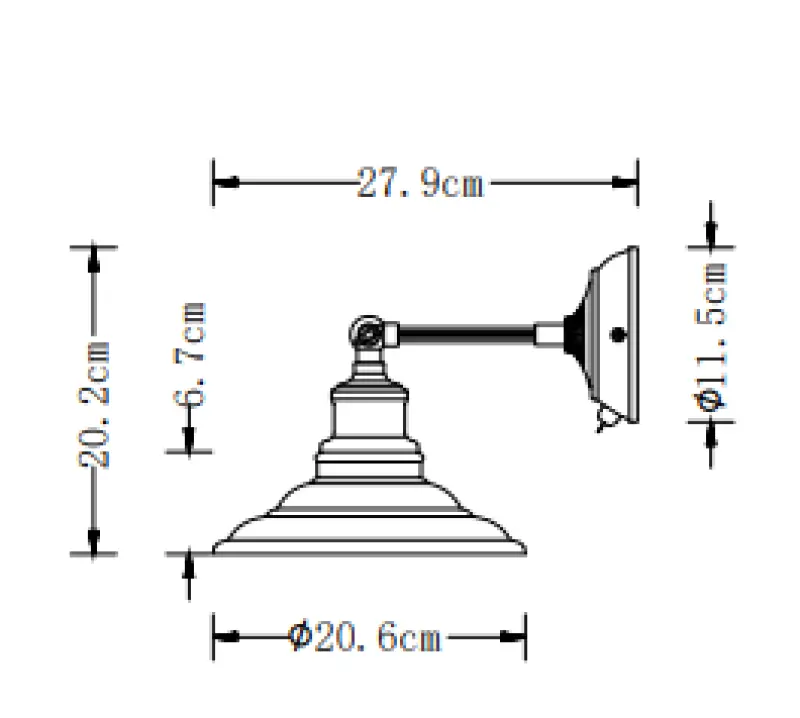 Decor Loret Applique blanche orientable avec interrupteur diamètre 20 cm 8267