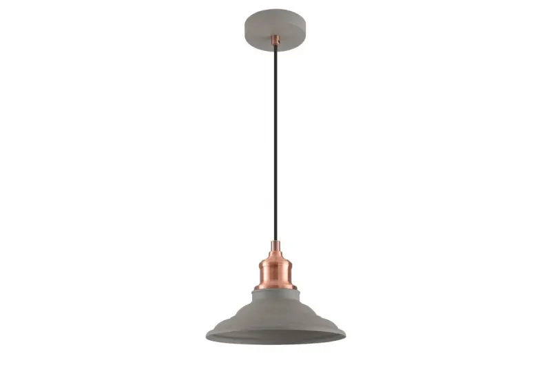 Decor Loret Lampe à suspension intemporelle grise 20,5 cm de diamètre 8854