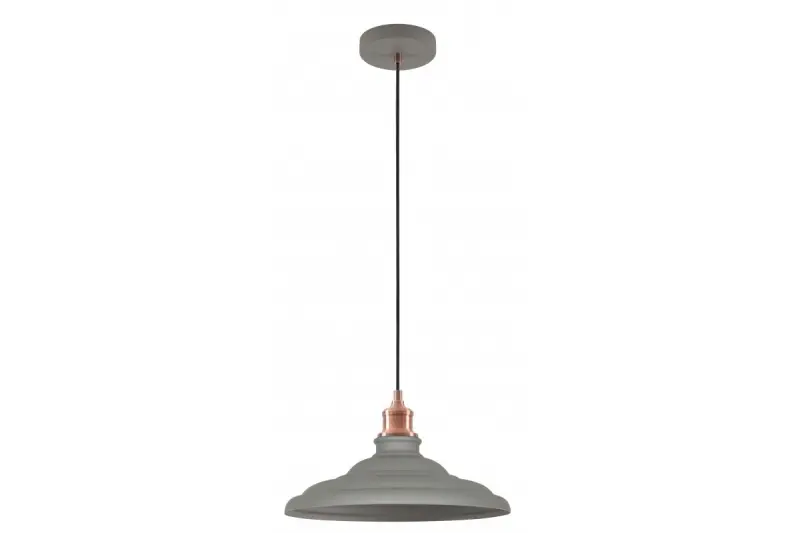 Décor Loret Lampe à suspension intemporelle grise 34,8 cm de diamètre 9790