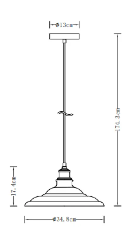 Décor Loret Lampe à suspension blanche intemporelle 34,8 cm de diamètre 9844