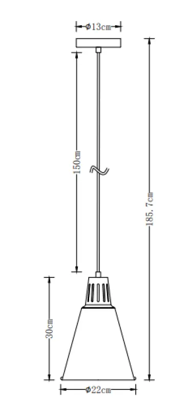 Decor Gianni Lampe à suspension élégante en cuivre noir 22 cm de diamètre 9974