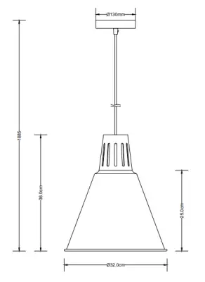 Decor Gianni lampe à suspension élégante en cuivre gris 32 cm de diamètre 8167