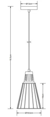 Décor Kaliope Suspension filaire à la mode Noir,18 cm de diamètre 8068