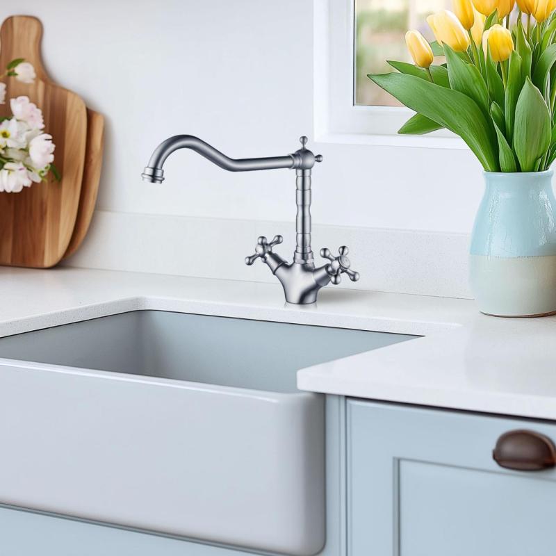 AquaTrimo Windsor robinet de cuisine nostalgique inox 21WS7531NM