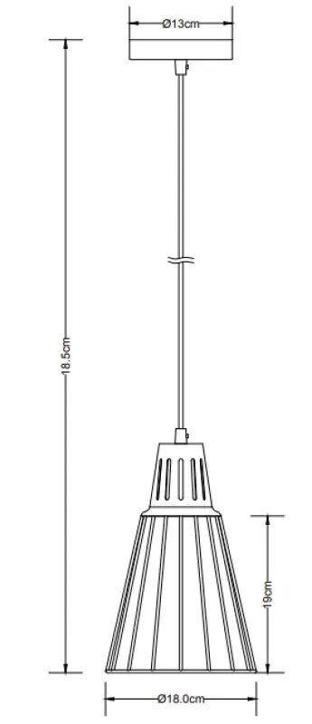 Décor Kaliope Lampe à suspension en fil métallique bleu moderne 18 cm de diamètre 8266