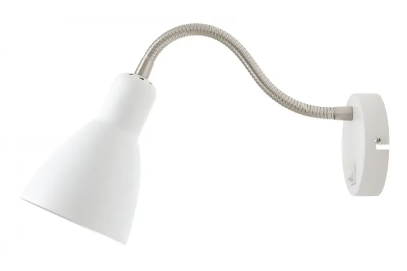 Decor Etore Lampe murale blanche avec bras en métal 11 cm de diamètre 1952