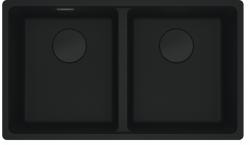 Franke Maris MRG 120-35-35 Édition noire Fragranite mat évier double sous-plan noir