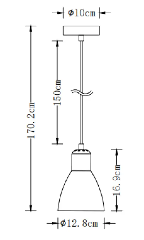 Décor Etore Lampe à suspension beige câble noir 2089