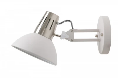 Decor Artemia élégante applique blanche avec bras métallique 16,5 cm de diamètre 2218