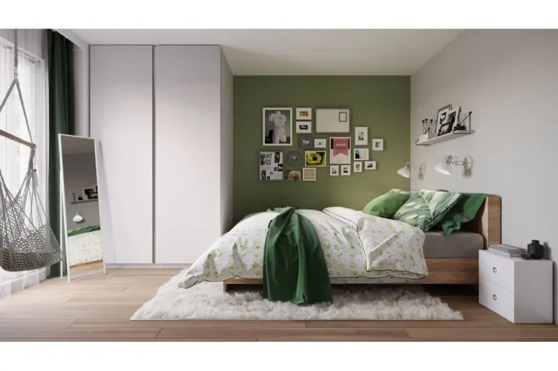 Decor Artemia élégante applique blanche avec bras métallique 16,5 cm de diamètre 2218