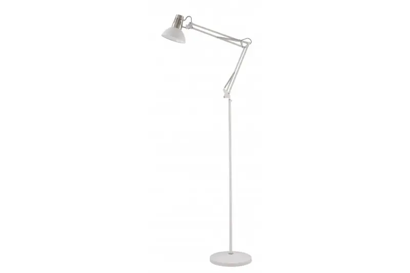 Décor Artemia lampadaire blanc long bras métallique diamètre 16,5 cm 2409