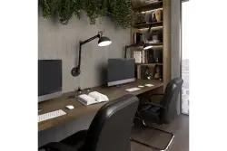 Décor Artemia Applique noire avec bras métallique et intérieur blanc diamètre 16,5 cm 2270