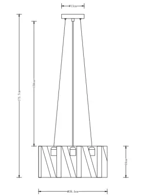 Decor Melody Lampe à suspension noire avec max. 3 ampoules diamètre 39,5 cm 2638