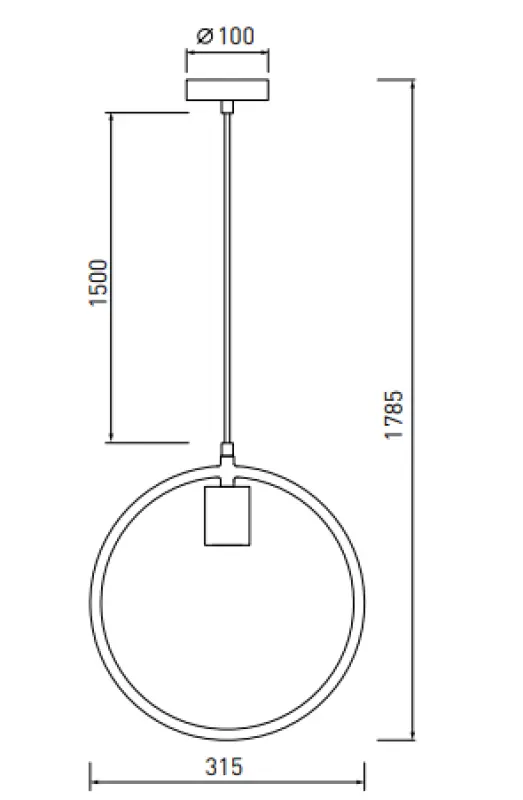 Decor Fija Lampe à suspension ronde blanche à un point 2898