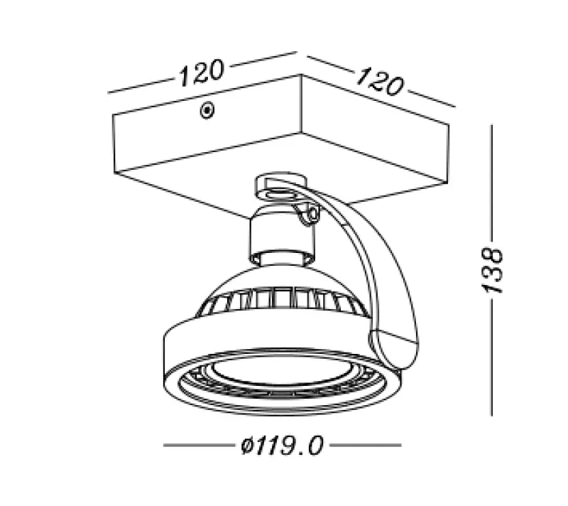 Decor Wally Plafonnier ou applique murale anthracite à tête mobile 1 source lumineuse 4281