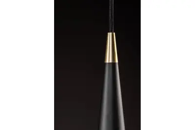 Decor Evi Lampe à suspension conique en aluminium noir 4410