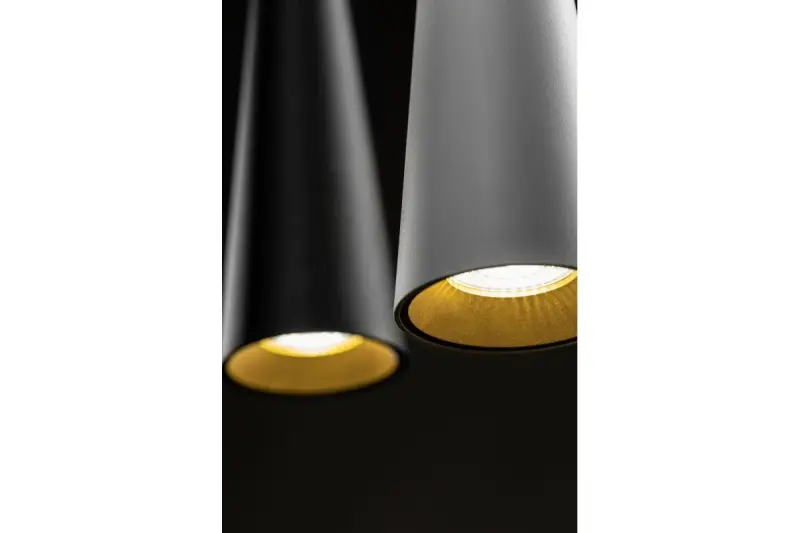 Decor Evi Lampe à suspension conique en aluminium noir 4410