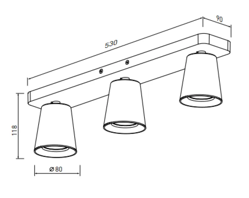 Decor Elli Plafonnier moderne blanc avec 3 sources lumineuses 4502