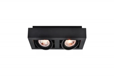 Décor Loid Plafonnier rectangulaire fonctionnel noir 2 sources lumineuses 4700