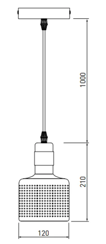 Decor Bellis Lampe à suspension cylindrique Or Blanc avec 1 source lumineuse 4574